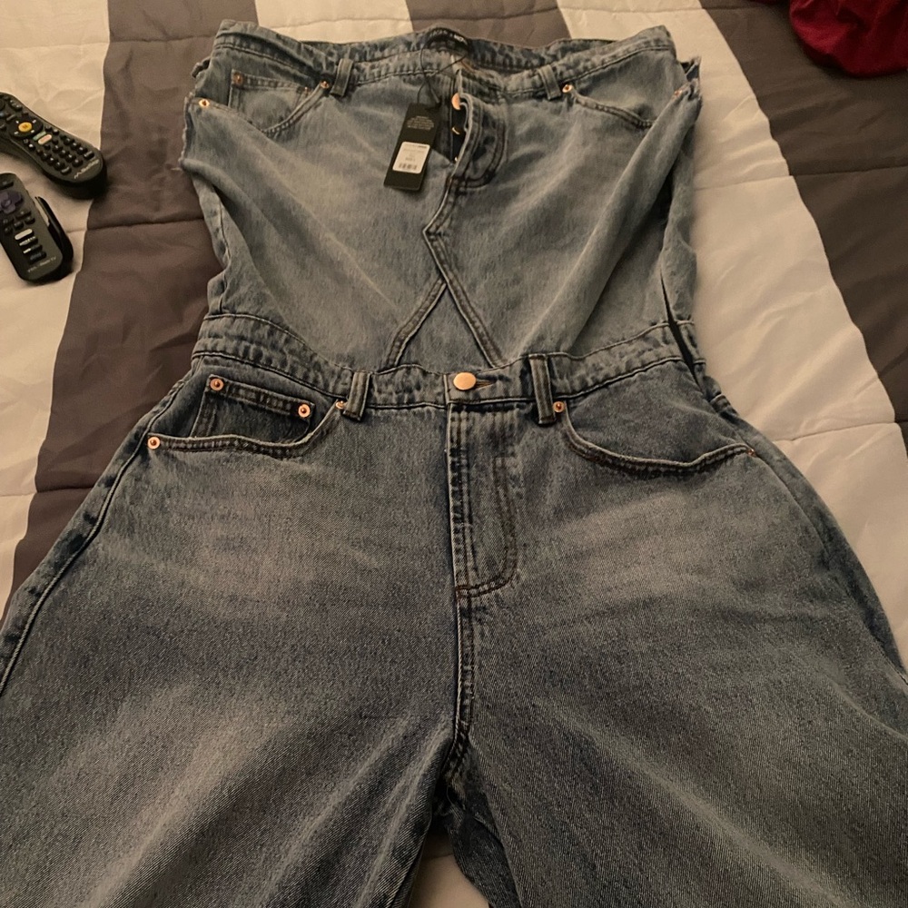 Brand new denim romper!